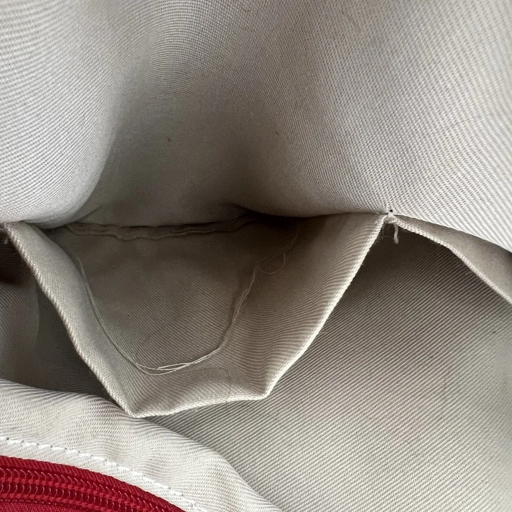 Red Pebbled Genuine Leather Hobo Zipper Shoulder Bag Purse Made in Italy